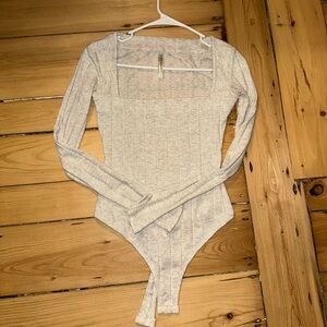 Free people square neck bodysuit